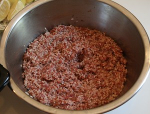Meat stuffing for malfoof