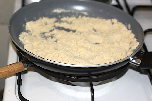 toast flour in skillet