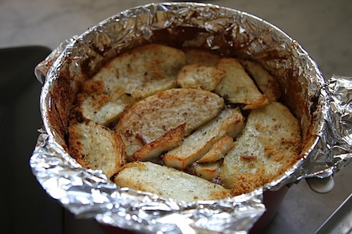 potatoes golden baked