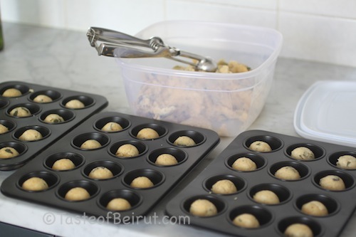 scoop into mini-muffin tins