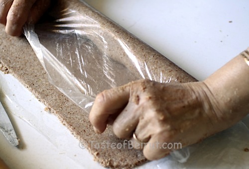 use plastic to roll dough