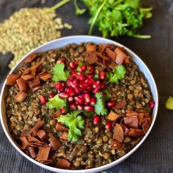 Lentils with herbs stew