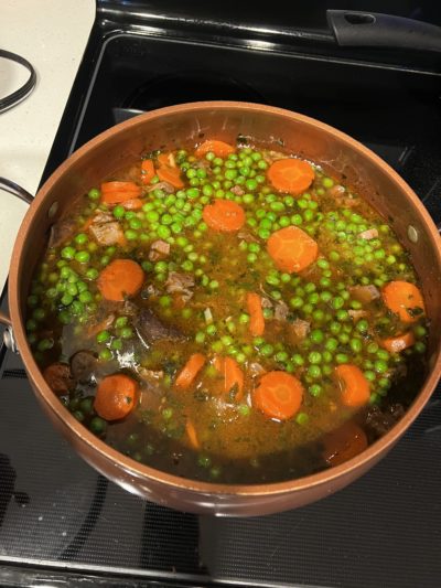 Carrot and peas stew
